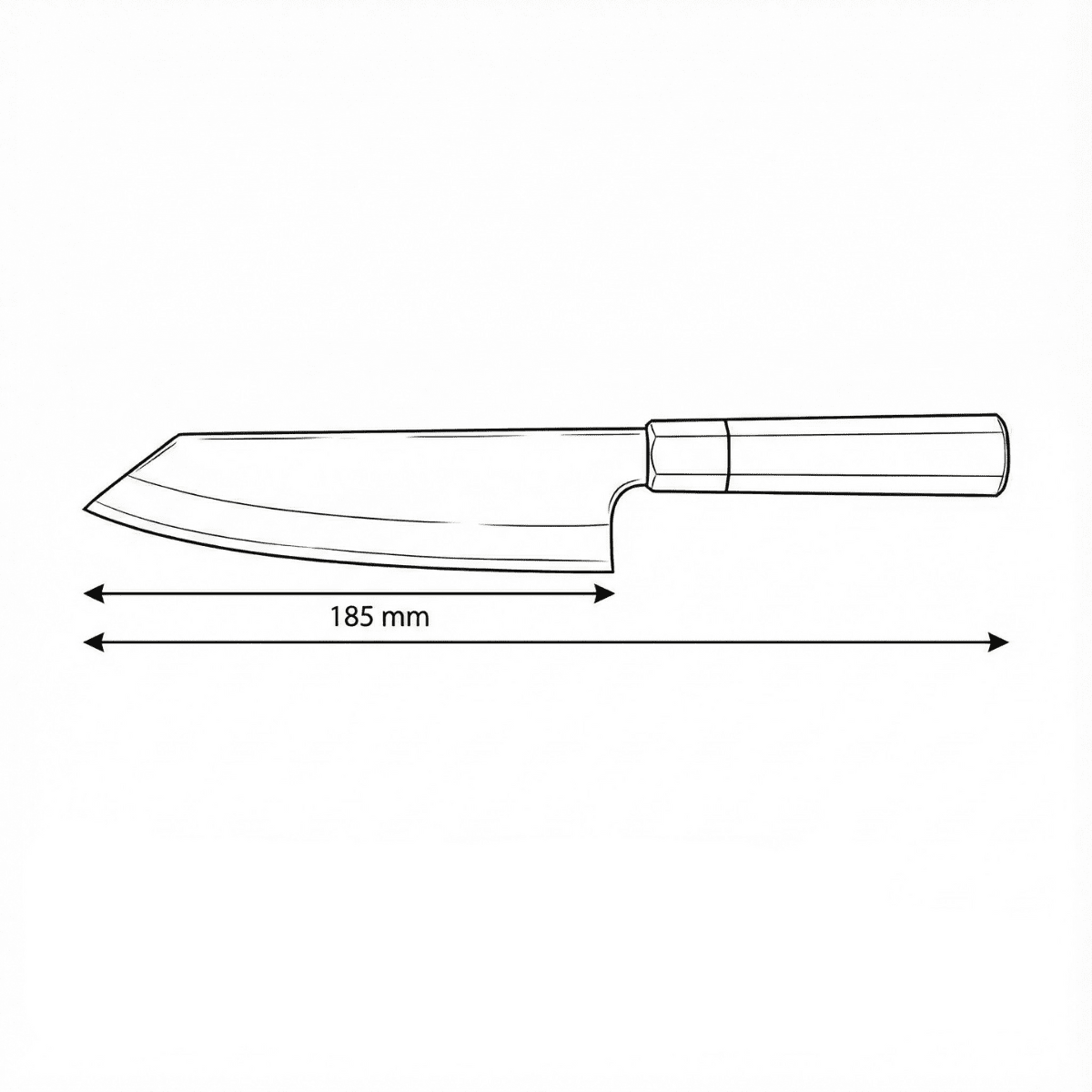 Japanese-Style Hammered Stainless Steel Chef’s Knife – 7.3 inch (18.5 cm) Precision Blade