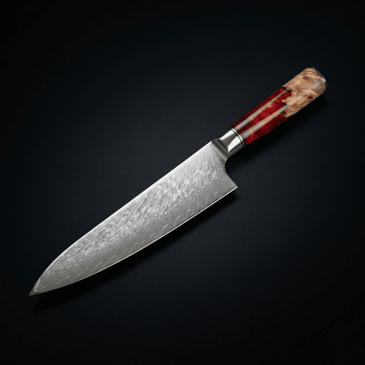 Damascus Shinku Santoku Knife 176 mm Blade With VG 10 Core