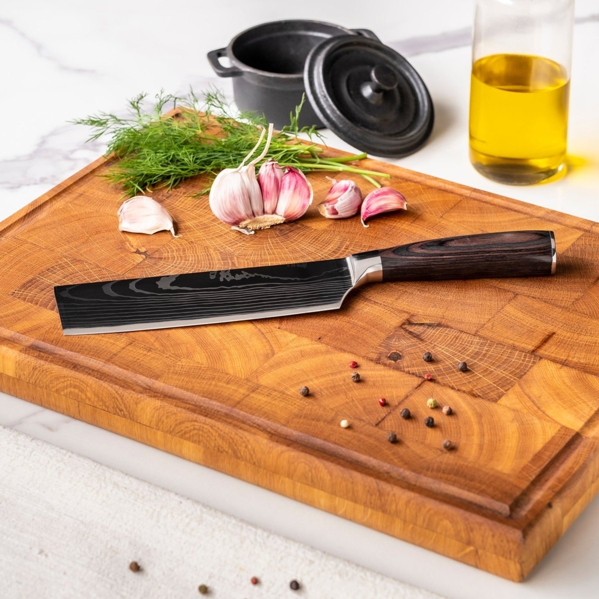 Japanese Style Knife Set | Layered Steel 3 Piece Kitchen Knife Set