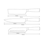 Japanese Style Knife Set | Layered Steel 3 Piece Kitchen Knife Set