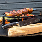 Japanese Style Santoku Knife | Layered Steel 18 cm Hollow Edge Blade