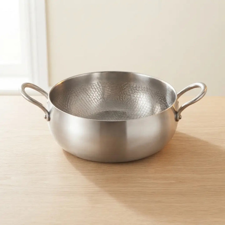 Hammered Titanium Deep Pot by By Kept