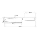 Japanese-Style Hammered Santoku Knife – 7.1 inches (18 cm) Precision Blade