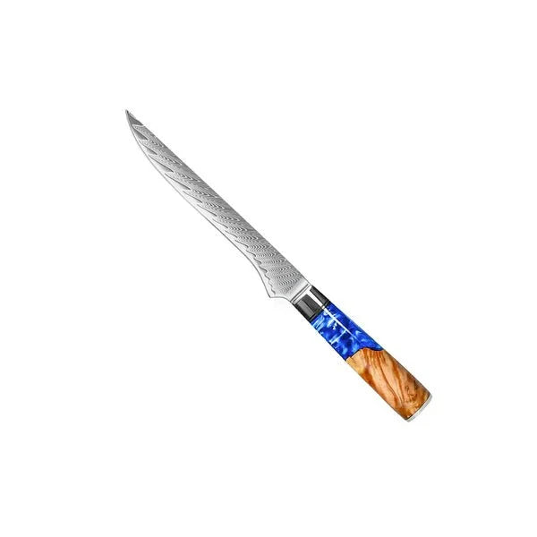 Limited Edition Japanese Damascus Knife Set – 6-Piece Saphire Series