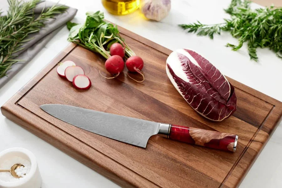 Japanese Damascus Shinku 2-Piece Performance Set – 7.5-Inch (19 cm) & 7.9-Inch (20 cm) Precision Blades