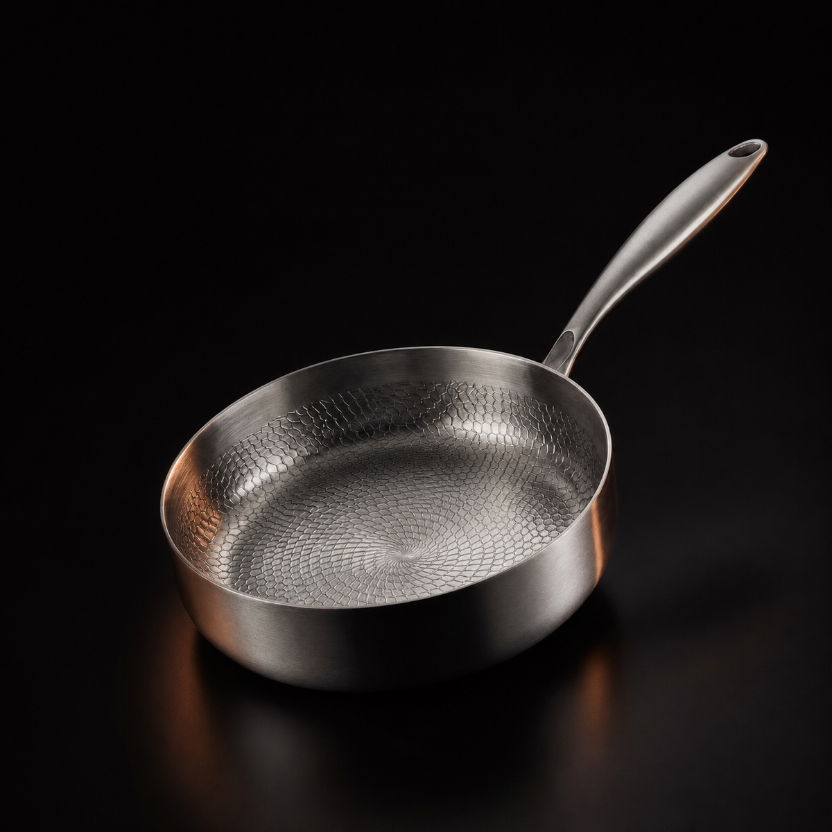 Hand-Hammered High-Wall Titanium Pan