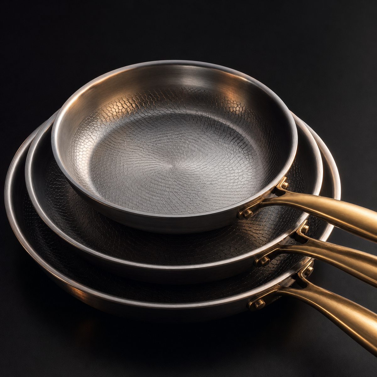 Hand-Hammered Titanium Pan - 3-piece set I Limited Edition