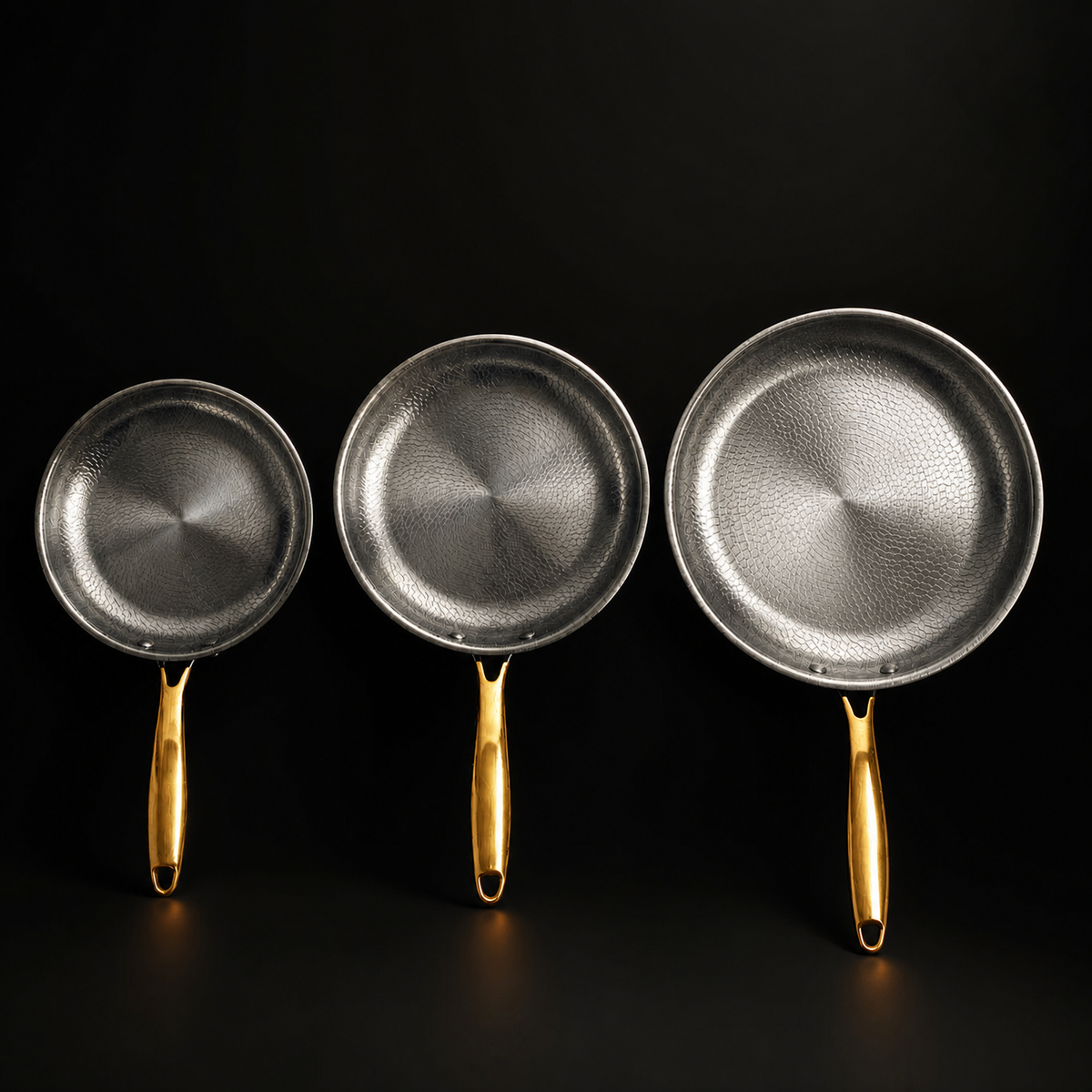 Hand-Hammered Titanium Pan - 3-piece set I Limited Edition