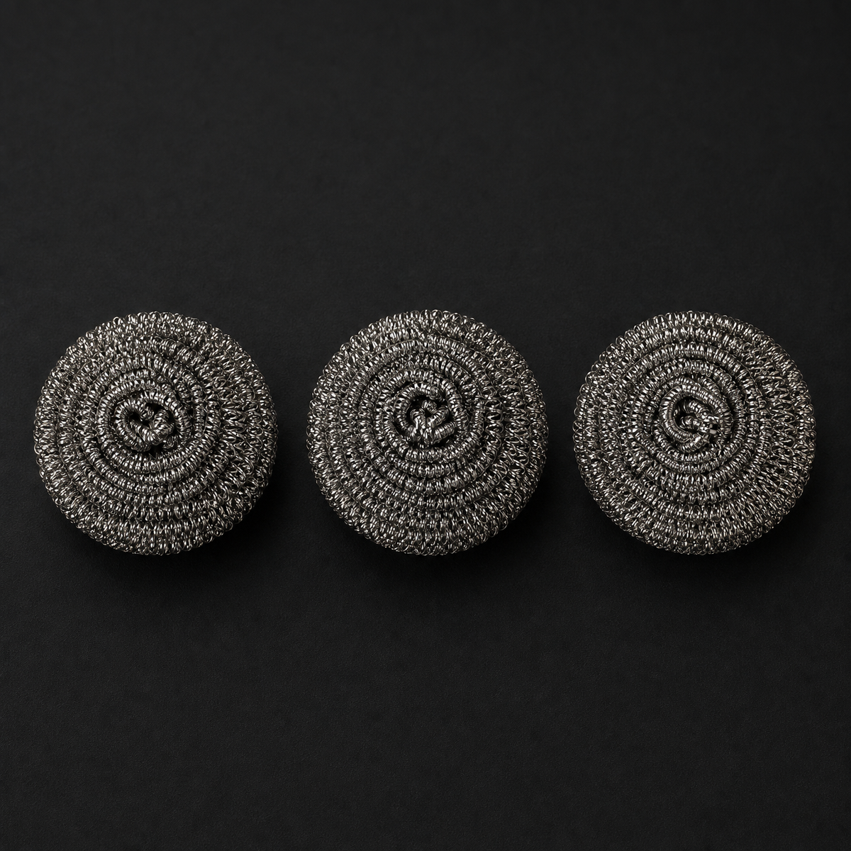 Titanium Pan Scrubbers | Rust-Proof Cleaning Coils (Set of 3)