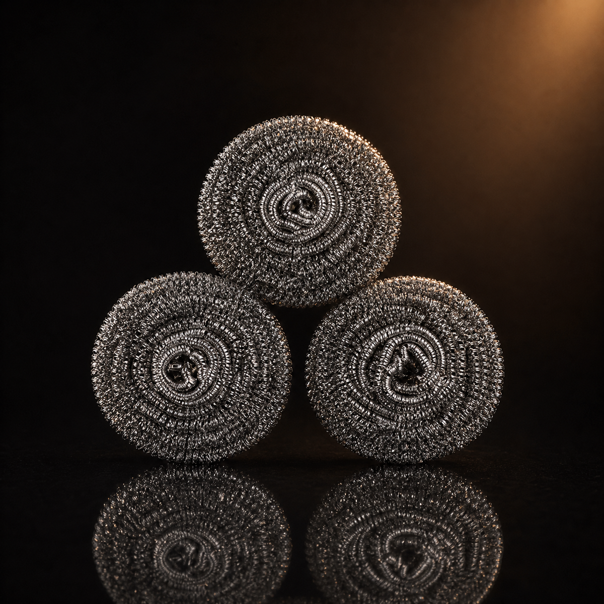 Titanium Pan Scrubbers | Rust-Proof Cleaning Coils (Set of 3)