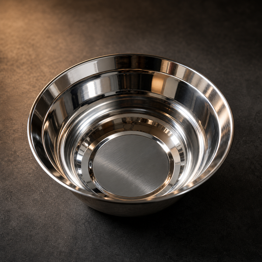 PFAS-Free Stainless Steel Mixing Bowls | Stackable Kitchen Bowl Set