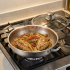 Hand-Hammered Titanium Pan with Two Handles