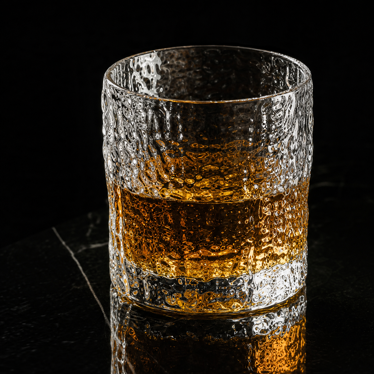 Japanese Edo Kiriko Chamvin-Cut Crystal Whisky Glass