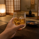 Japanese Edo Kiriko Chamvin-Cut Crystal Whisky Glass