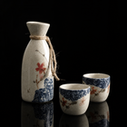 Japanese Sakura Ceramic Sake Flagon Sets
