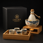 Japanese Sakura Ceramic Sake Flagon Sets