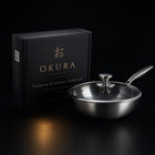 Hand-Hammered Titanium Wok Pan with Flat Base