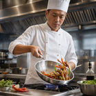 Hand-Hammered Titanium Wok Pan with Flat Base