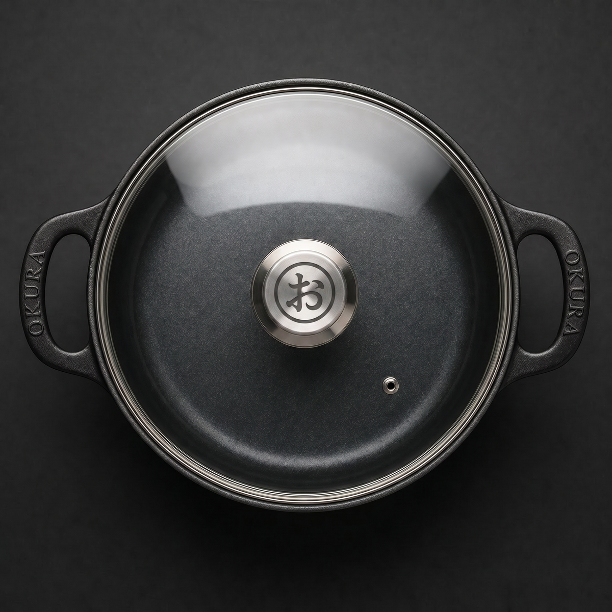 Cast Iron Casserole Pan with Glass Lid