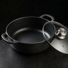 Cast Iron Casserole Pan with Glass Lid