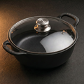 Cast Iron Casserole Pan with Glass Lid