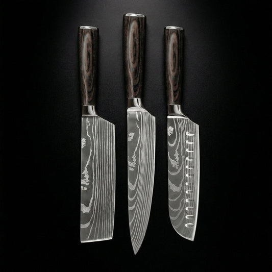 Japanese-Style Knife Set – Precision Collection (3-Piece Set)