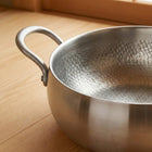 Hand-Hammered Deep Titanium Pot