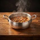 Hand-Hammered Deep Titanium Pot